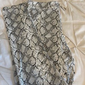 Shein Snakeskin Leggings with Zipper